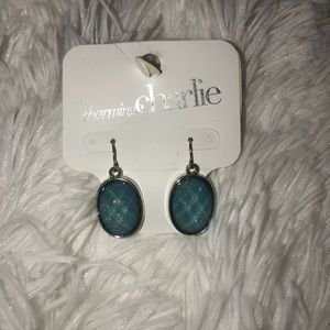 Blue Gem Earrings